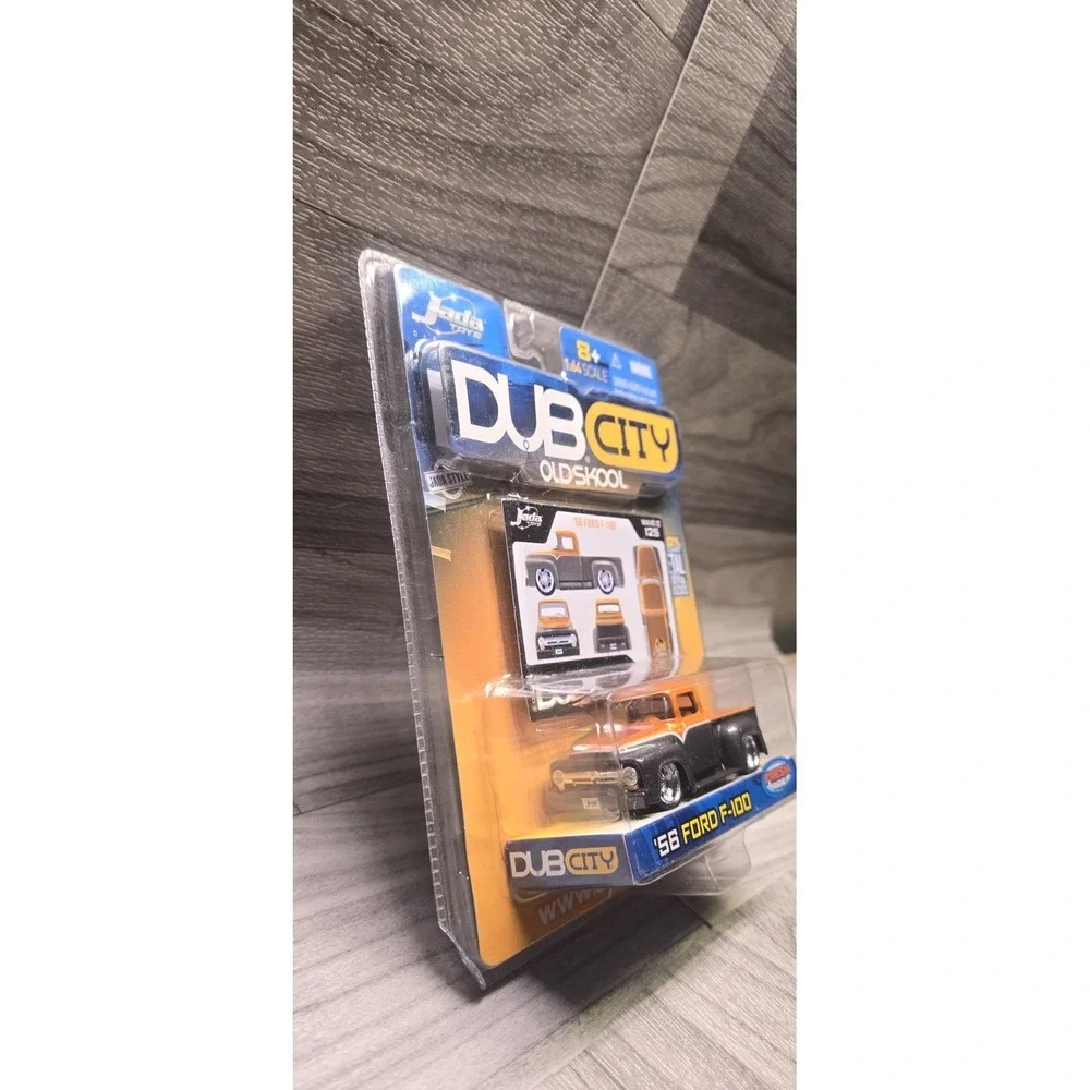 2005 Jada Toys Dub City Oldskool 1956 Ford F-100 #125 Orange Gray 1/64 Wave 12